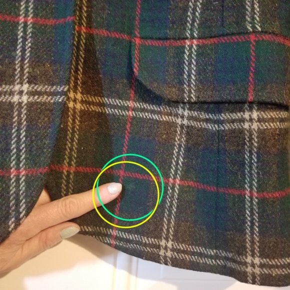 Vintage Villager Plaid Wool Blazer - Picture 5 of 7